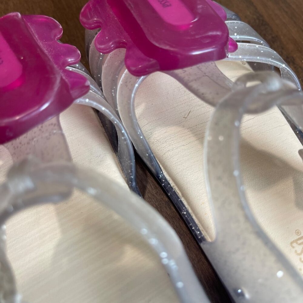 Mini Melissa Aranha VIII Popsicle Sandals Toddler Girls Size 10 Glitter Jelly - Picture 3 of 10